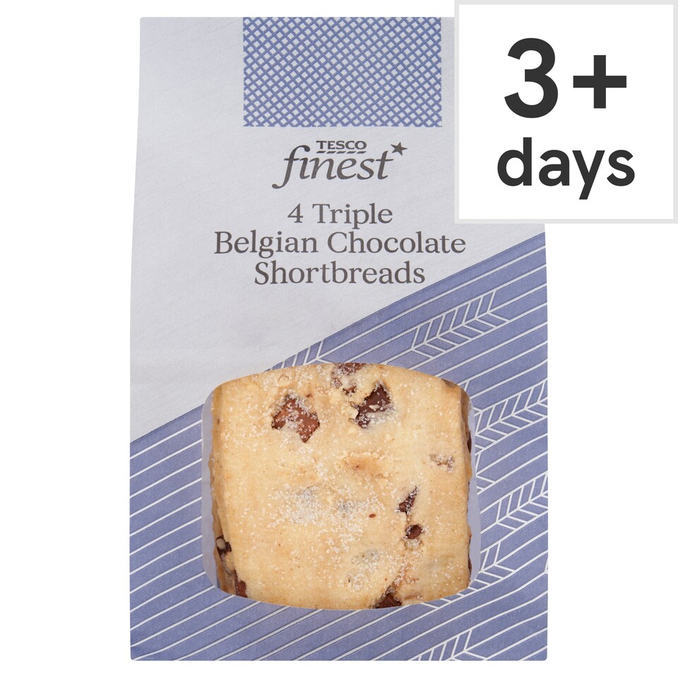 Tesco Finest 4 Triple Belgian Chocolate Shortbread