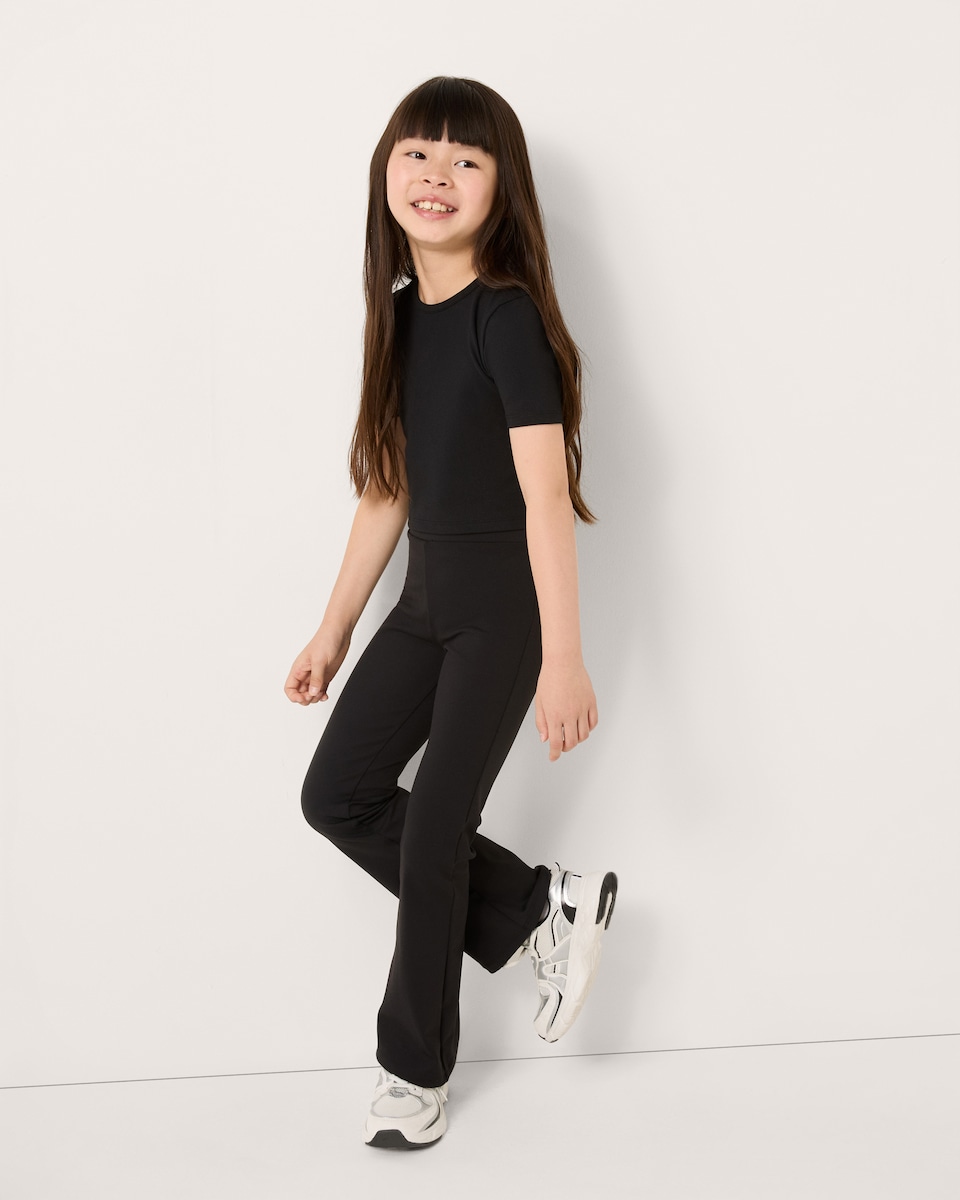 image 1 of F&F Active Girls Crop Top in Black