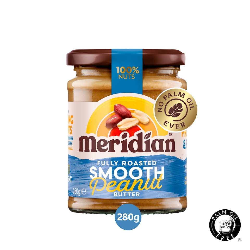 Meridian Smooth Peanut Butter 100% Nuts 280g