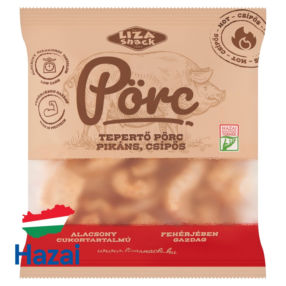 Liza Snack pikáns, csípős ízesítésű tepertő pörc 30 g