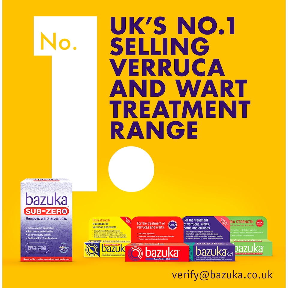 image 1 of Bazuka Sub-Zero Wart and Verruca Removal Gel 50ML