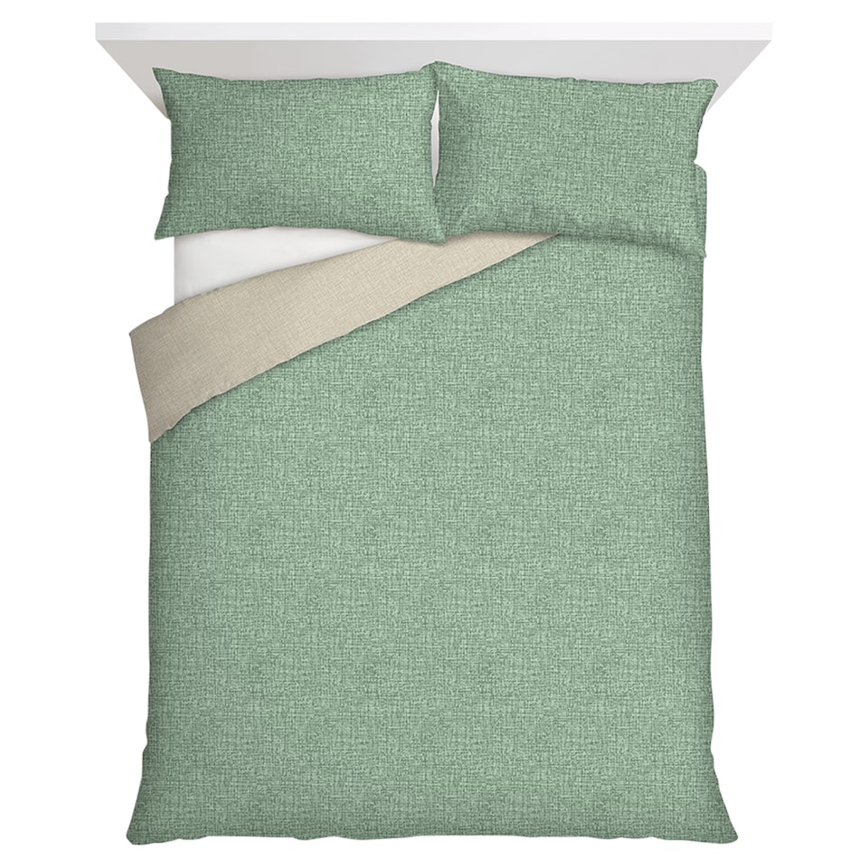 F&F Home Bedding Green Reversible Duvet Set King