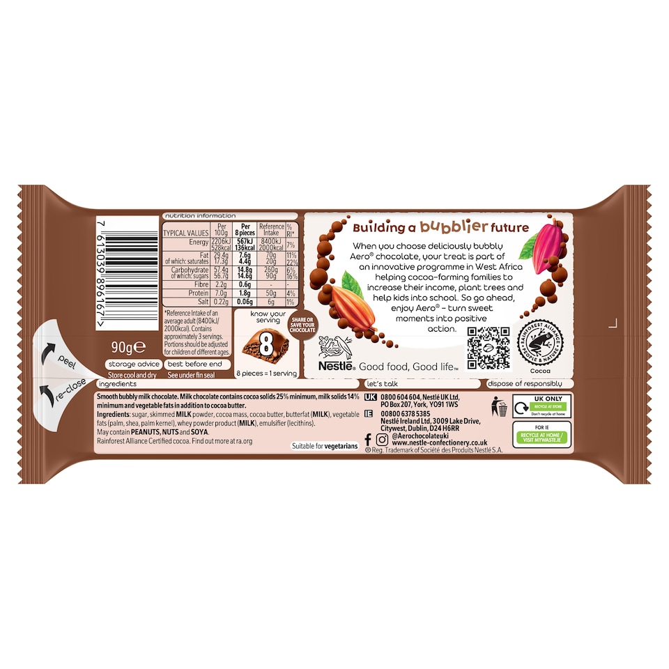 image 1 of Aero Milk Chocolate Sharing Bar 90g