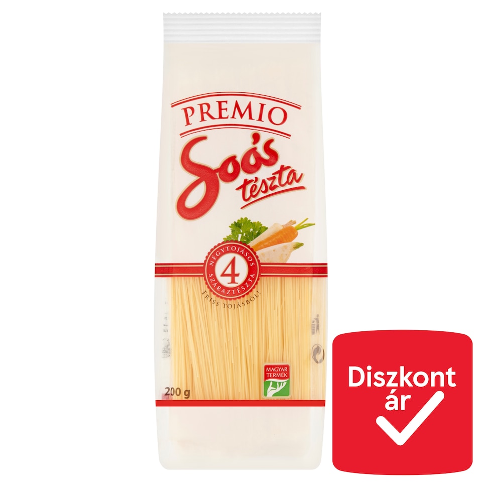 Soós Premio Vermicelli Dried Pasta with 4 Eggs 200 g