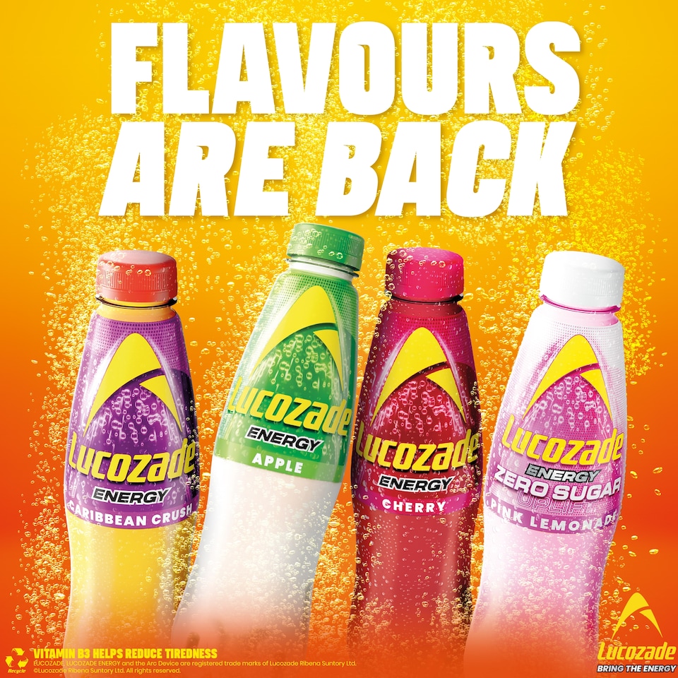 image 1 of Lucozade Energy Apple Blast 4X380ml