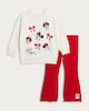 image 4 of Disney Minnie Mouse 2-Piece Sweatshirt and Flared Leggings Set in Cream