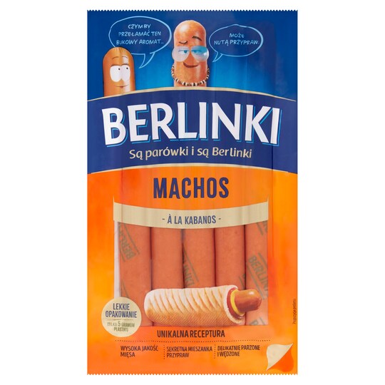 Berlinki Machos A La Kabanos Pork Sausages 250G Tesco Groceries