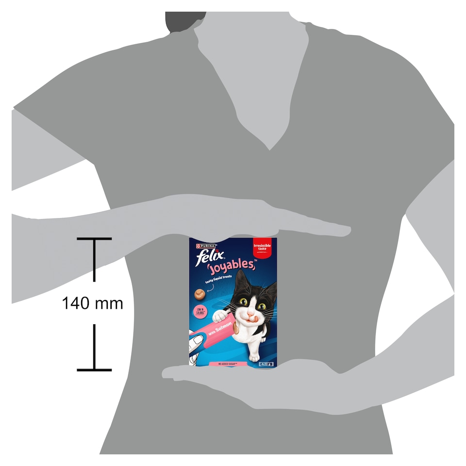 image 1 of Felix Joyables Salmon Liquid Cat Treat 4x10g