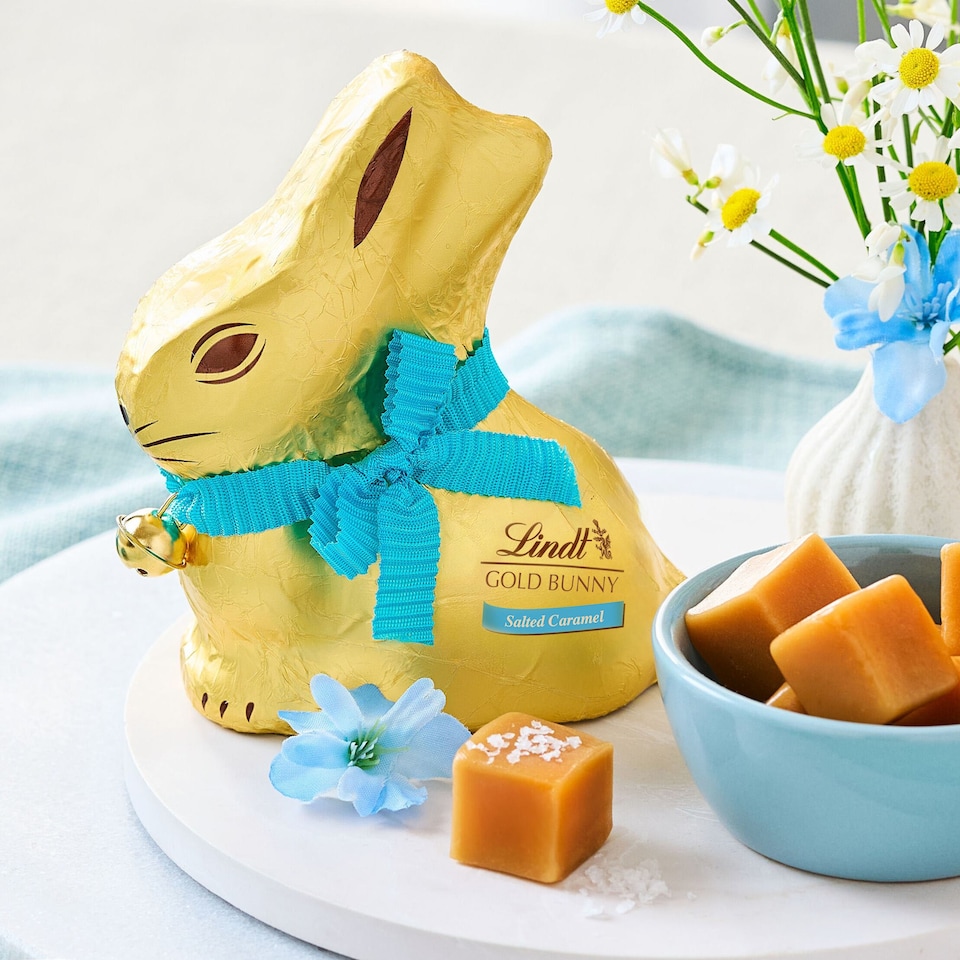 image 1 of Lindt Gold Bunny Salted Caramel Milk Chocolate 100G