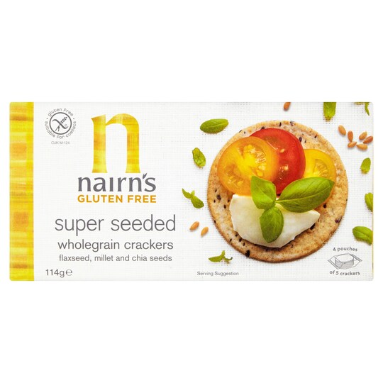Nairn's Gluten Free Super Seeded Crackers 114G Tesco Groceries