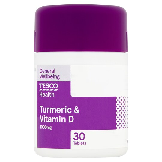 Tesco Turmeric And Vitamin D 30 Tablets Tesco Groceries