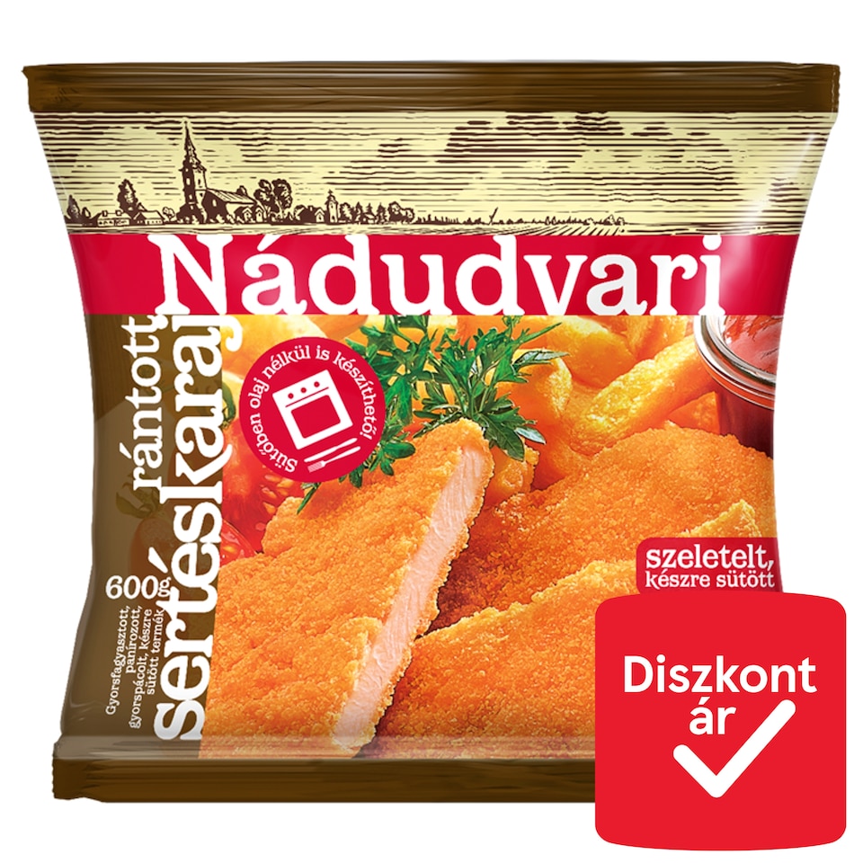 Nádudvari Quick-Frozen Sliced, Ready-Fried Breaded Pork Chop 600 g
