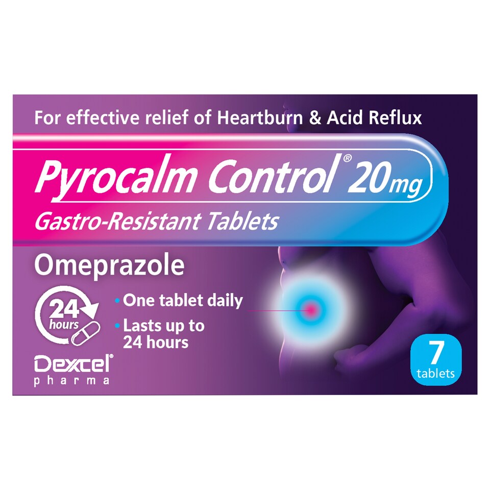 Pyrocalm Control Omeprazole 20Mg Tablets 7'S