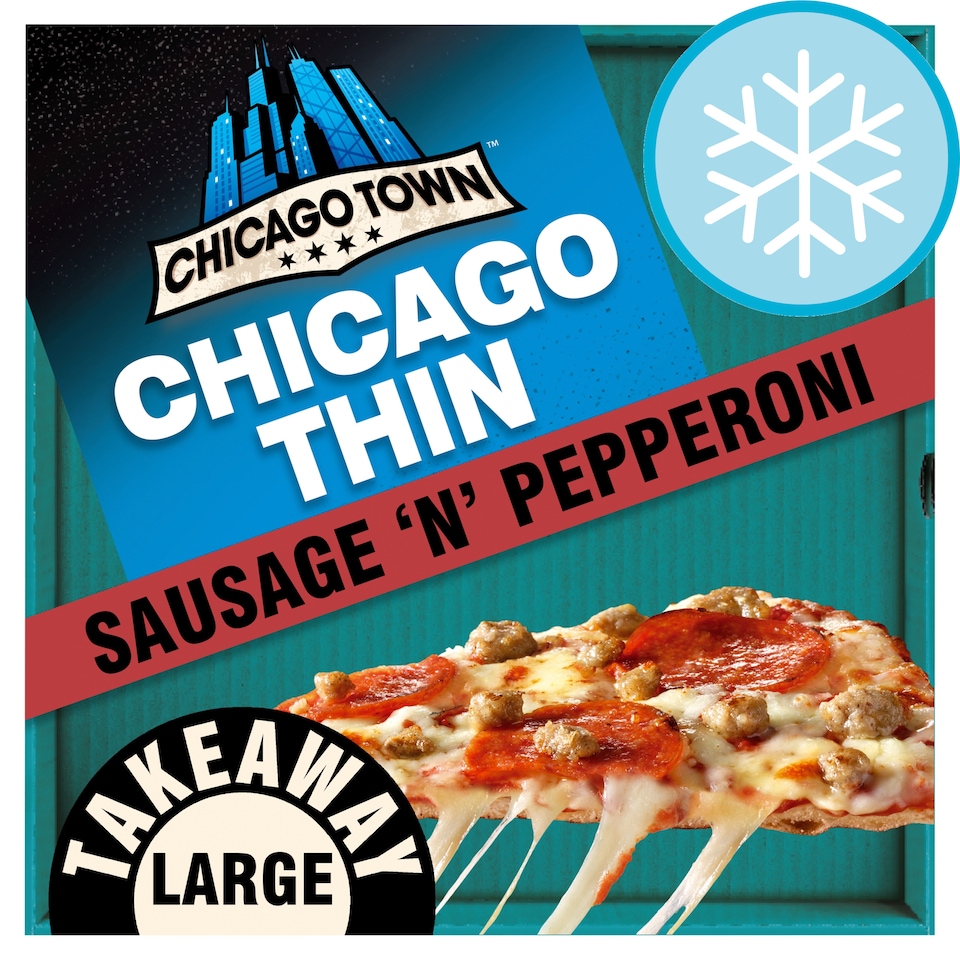 image 1 of Chicago Town Ultimate Chicago Thin Sausage & Pepperoni Large Pizza