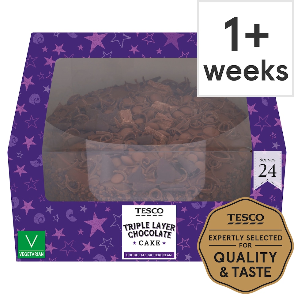 Tesco Triple Layer Chocolate Cake 24 Servings