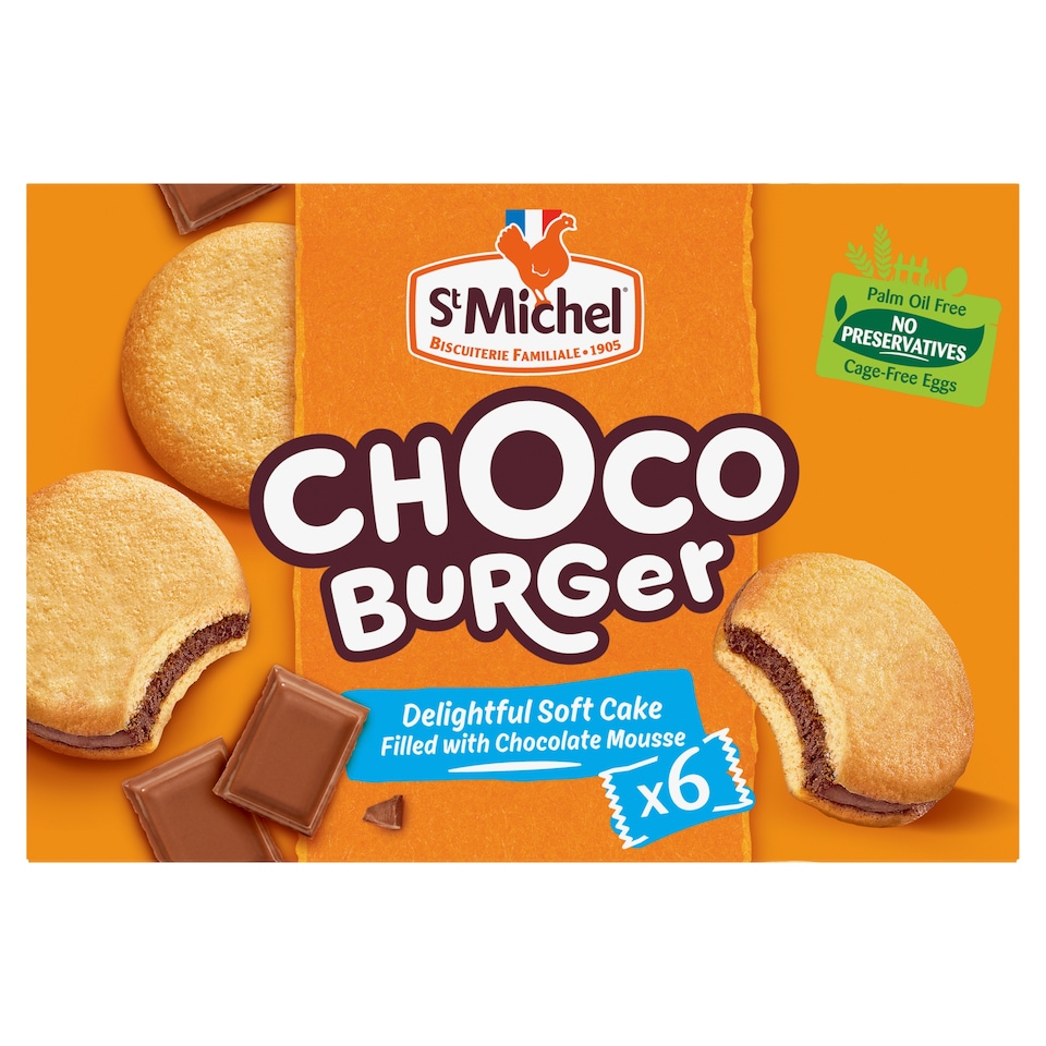 image 1 of St Michel Choco Burger 6 Pack 175G