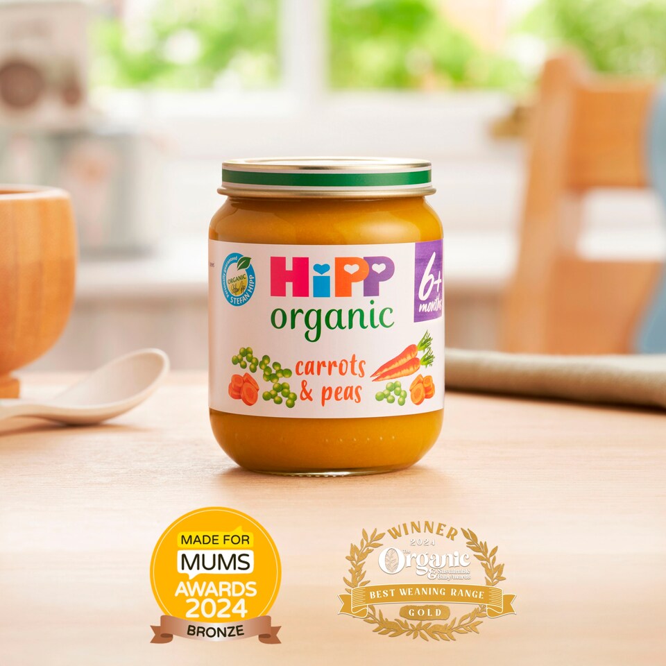 image 1 of Hipp Organic Carrot & Peas Baby Food 4+ Month 125G