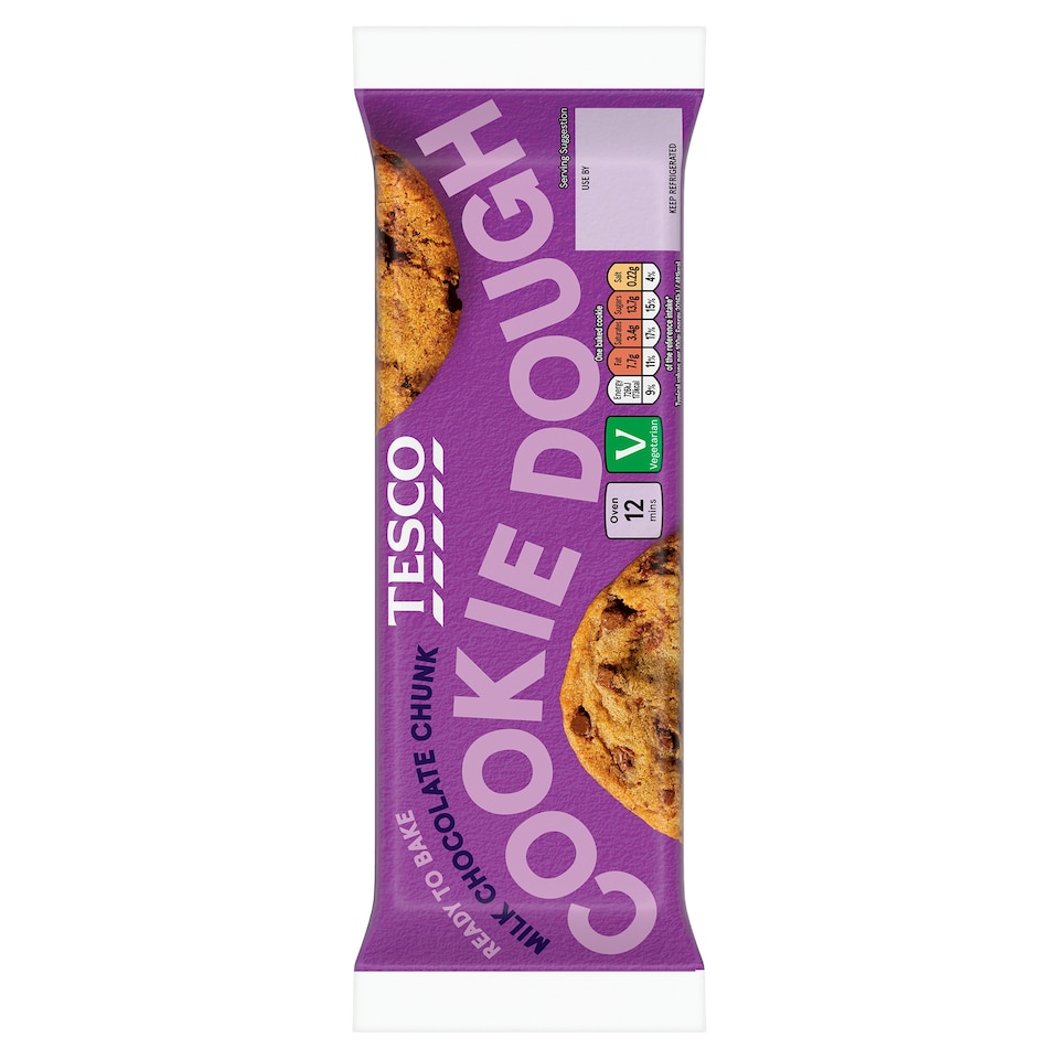 Tesco Ready To Bake Chocolate Chip Cookie Dough 300G
