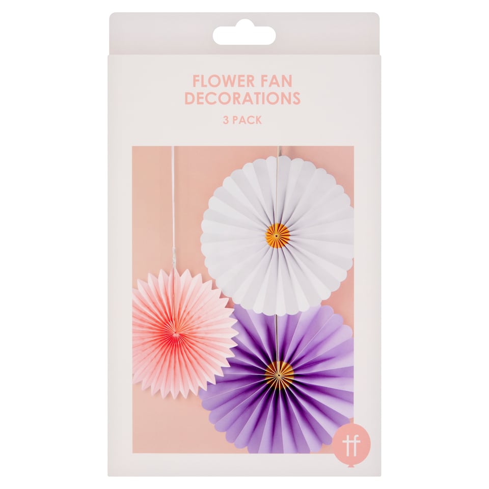 Flower Fan Decorations 3 Pack