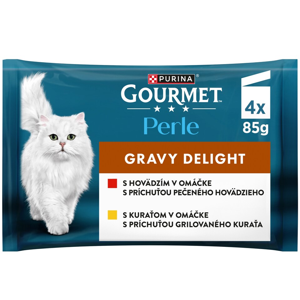 obrázok 1 z Gourmet Perle Gravy Delight kapsičky pre mačky kura, hovädzie v omáčke 4 x 85 g