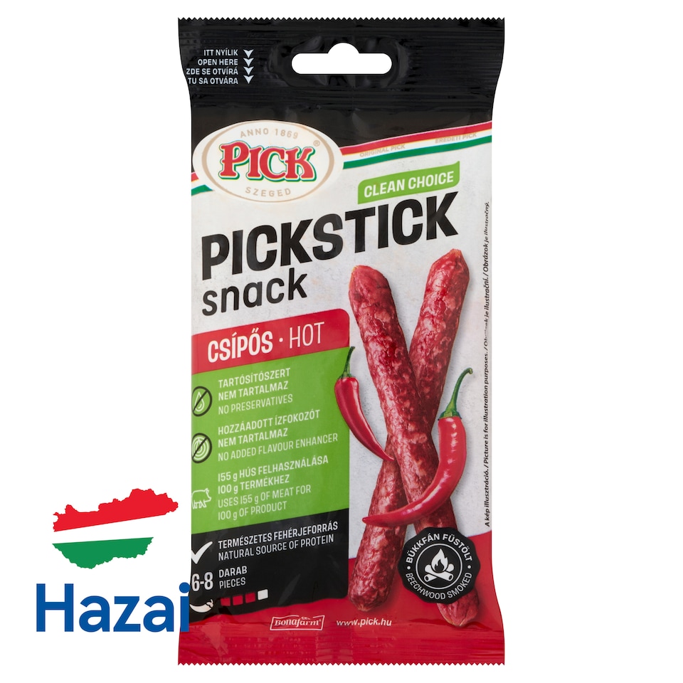 image 1 of PICK Pickstick Snack Hot Sausage 60 g