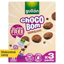 Gullón Choco Bom bezgluténové sušienky s kúskami čokolády 3 x 40 g (120 g)