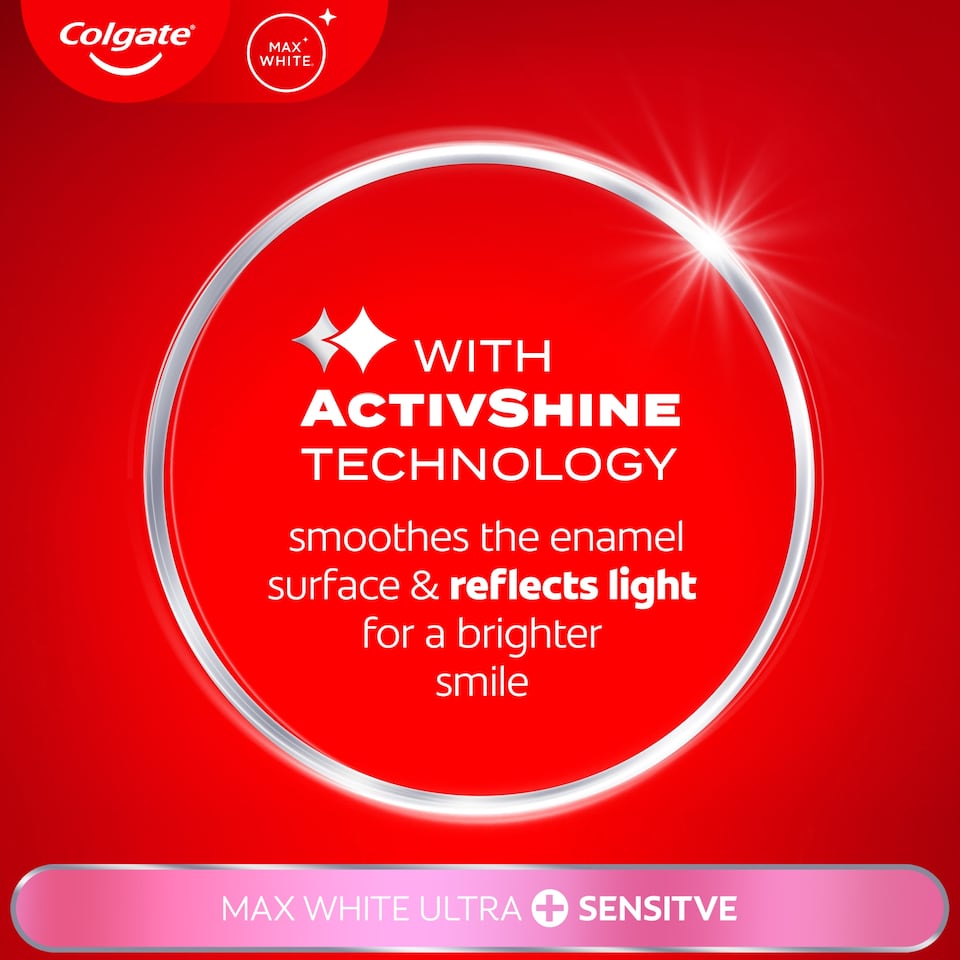 image 1 of Colgate Max White Ultra+ Sensitive Whitening Toothpaste 75ml