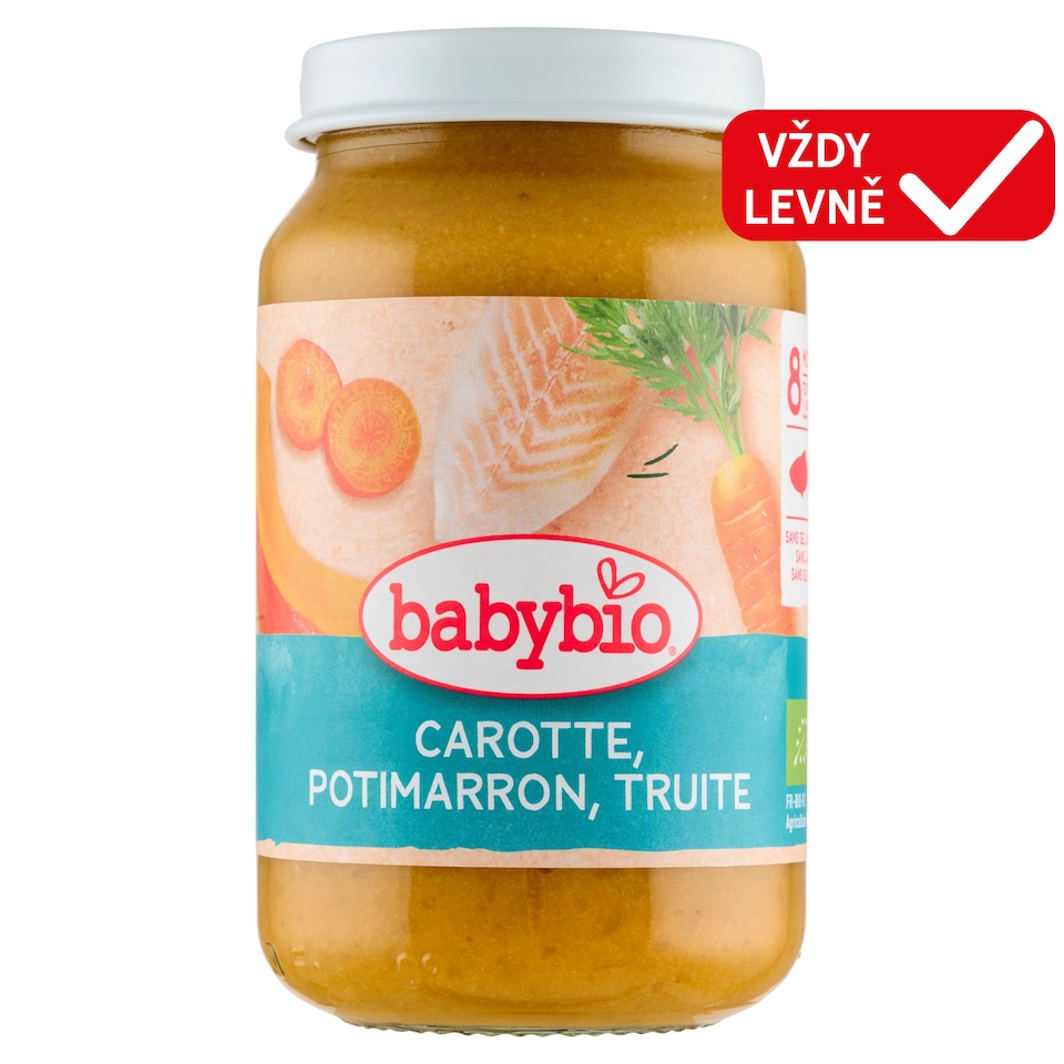 Babybio Bio menu mrkev a dýně se pstruhem 200g