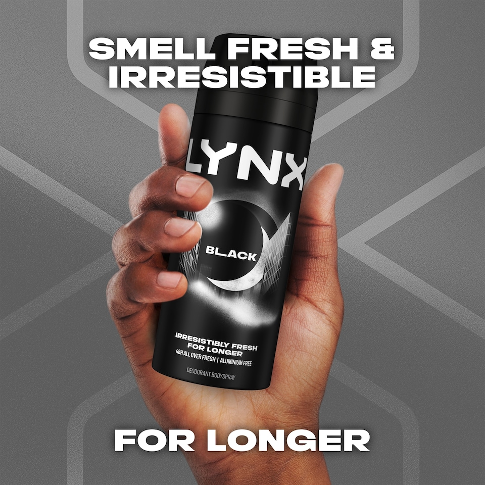 image 1 of Lynx Black 48h Deodorant Bodyspray for Men 150ml