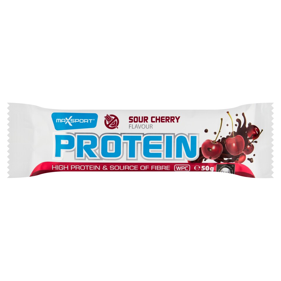 MaxSport Proteinová tyčinka s višňovou příchutí v kakaové polevě 50g