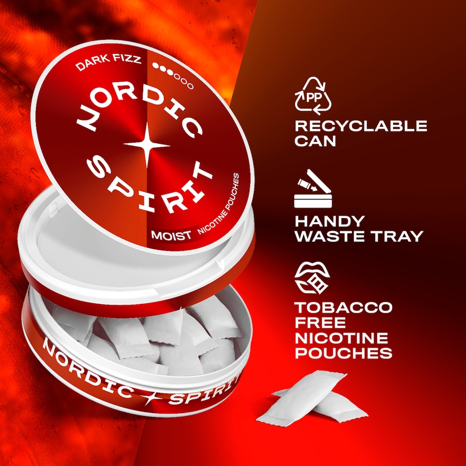 image 1 of Nordic Spirit Dark Fizz Strong Nicotine Pouches 9mg 20 Pouches