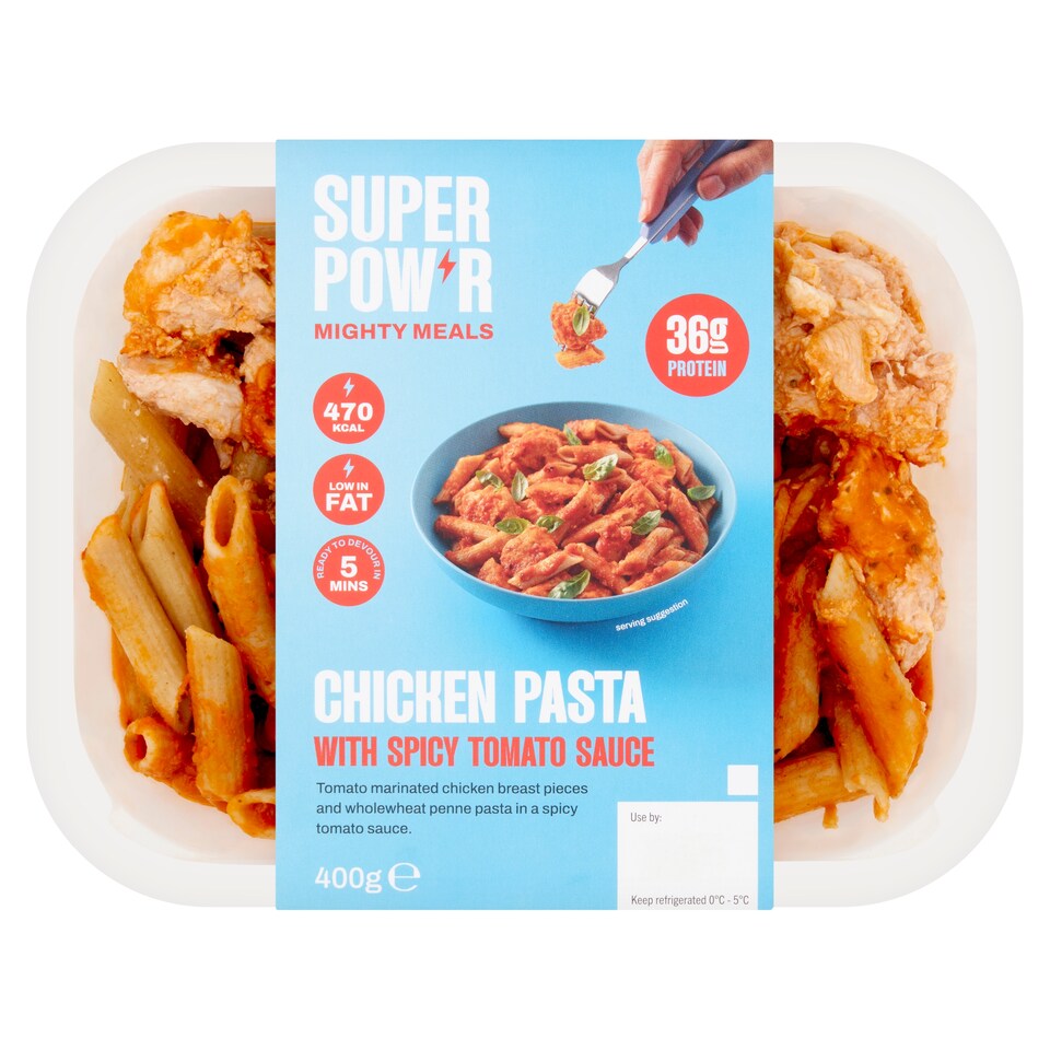 Super Pow'r Chicken Pasta with Spicy Tomato Sauce 400g