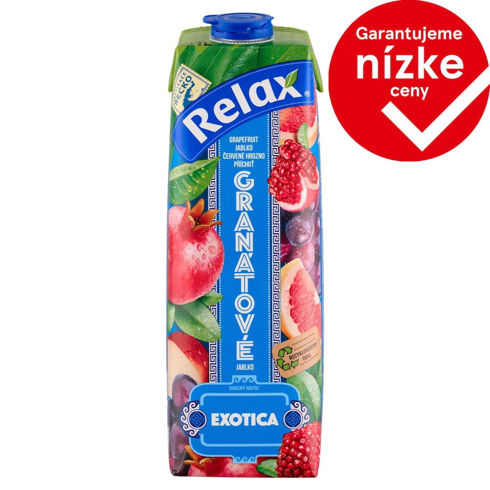 image 1 of Relax Exotica Fruit Drink Grapefruit Apple Red Grape Pomegranate Flavour 1 L