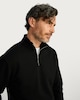 image 2 of F&F Cotton Rich Half Zip Funnel Neck Sweatshirt in Black