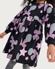 image 2 of F&F Girls Cotton Rich Disco Ball Bow Print Sweat Dress in Black