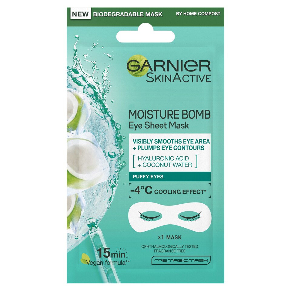 image 1 of Garnier Eye Tissue Mask Coconut Water 6G