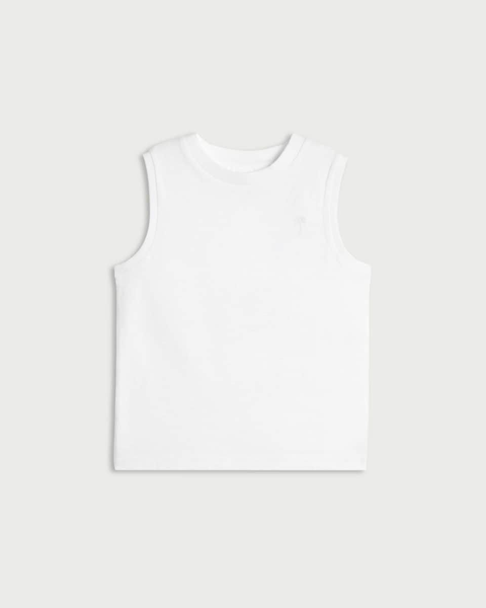 image 1 of F&F Boys Pure Cotton Vest in White