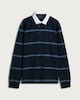 image 4 of F&F Pure Cotton Stripe Print Long Sleeved Rugby Shirt in Navy