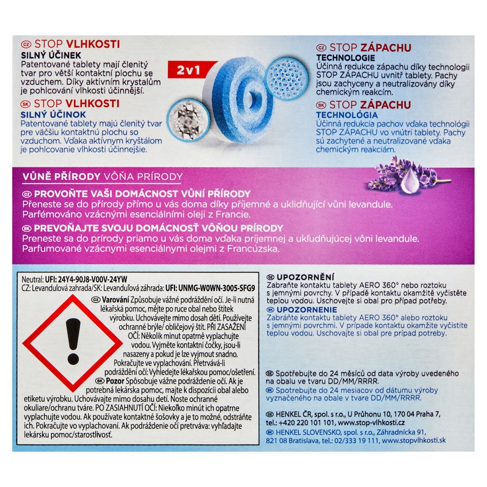 obrázok 1 z Ceresit Stop Vlhkosti Aero 360° náhradné tablety neutrálne 4 x 450 g (1800 g)