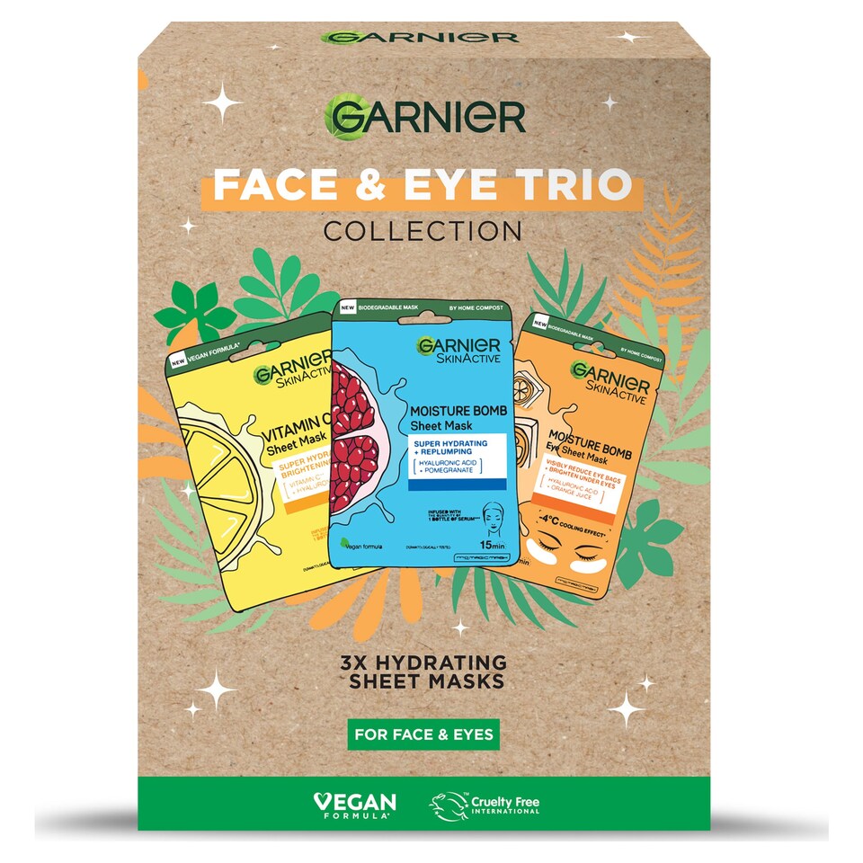 image 1 of Garnier Face & Eye Trio Mask Collection