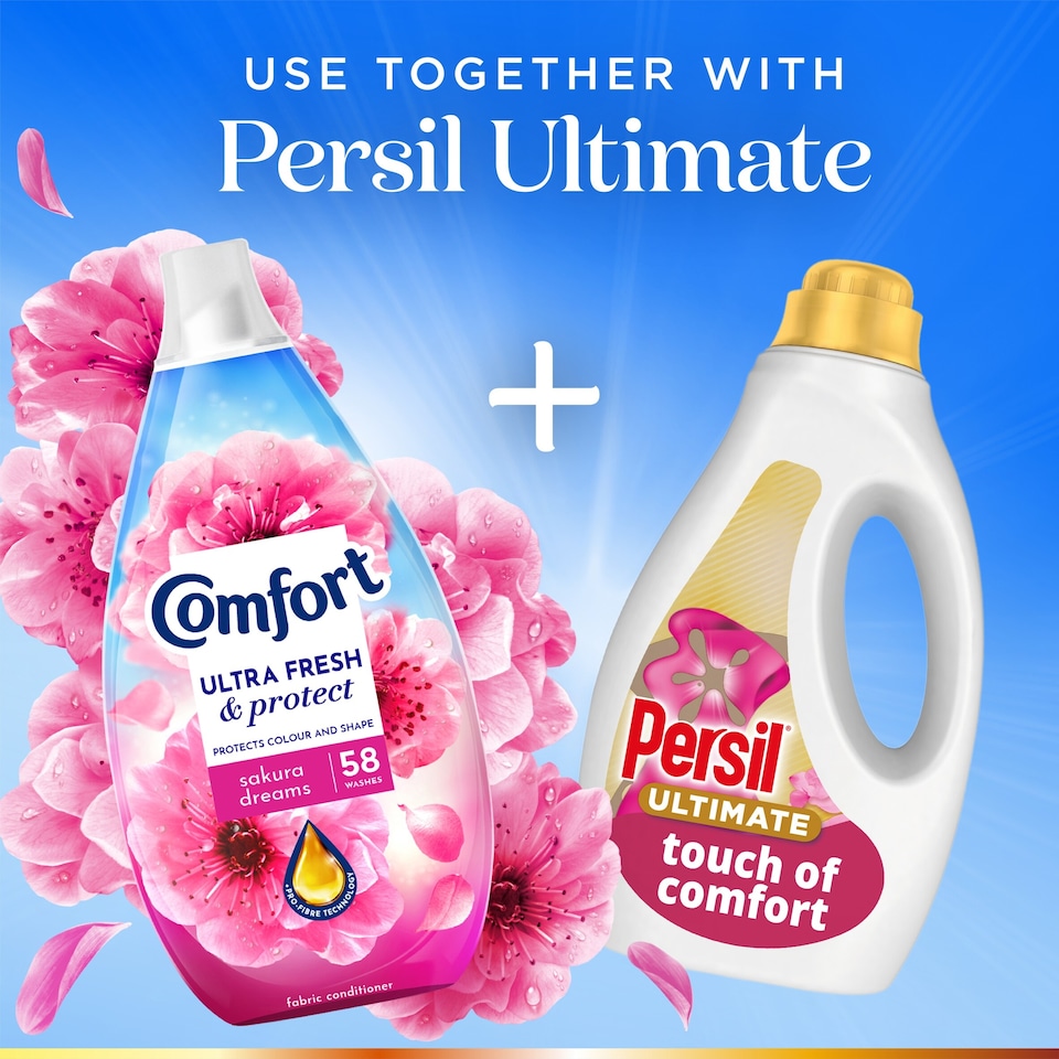 image 1 of Comfort Ultra Fresh & Protect Fabric Conditioner Sakura Dreams 58 Washes 870ml