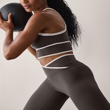 F&F Active ULTRSTRETCH Contrast Cropped Vest in Grey