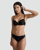 image 2 of F&F Floral Embroidered Underwired Plunge Bra in Black