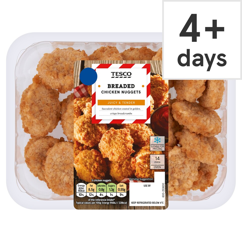 Tesco Breaded Chicken Nuggets 400g 
