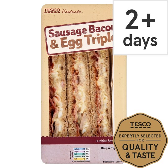 Tesco Sausage Bacon & Egg Triple Tesco Groceries
