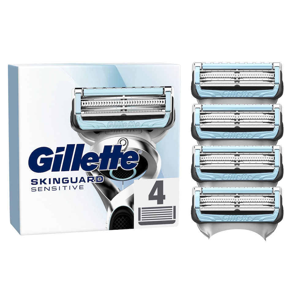 image 1 of Gillette SkinGuard Sensitive Men's Razor Blades Refills 4 Pack