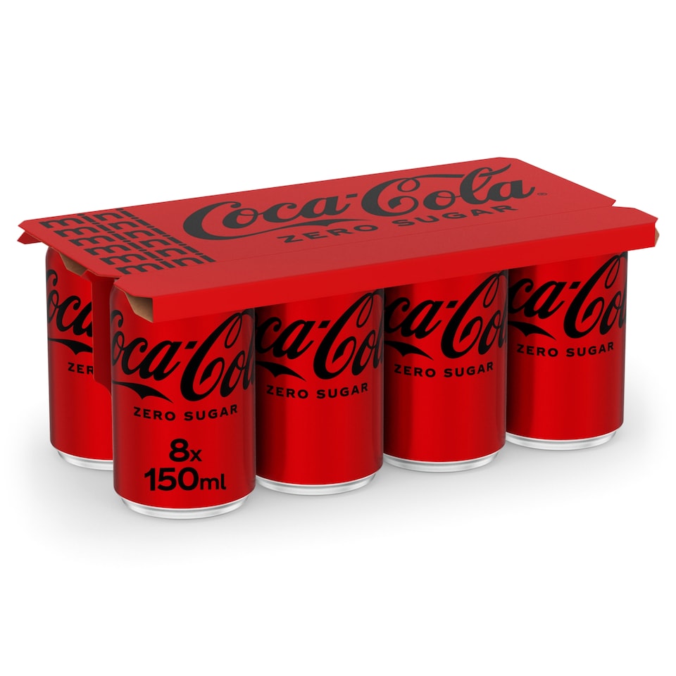 Coca-Cola Zero Sugar Soft Drink 8 x 150ml