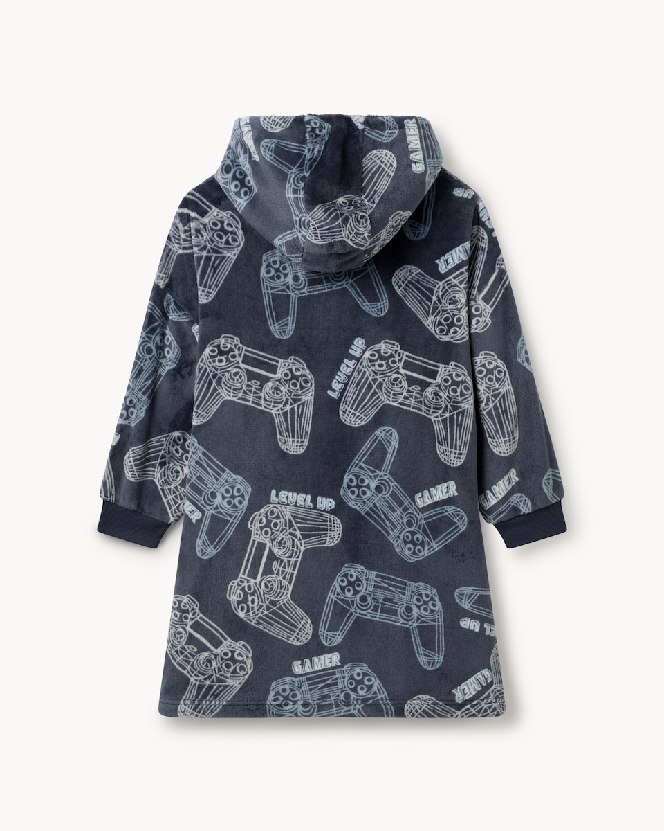image 1 of F&F Boys Fleece Gaming Hoodie in Navy