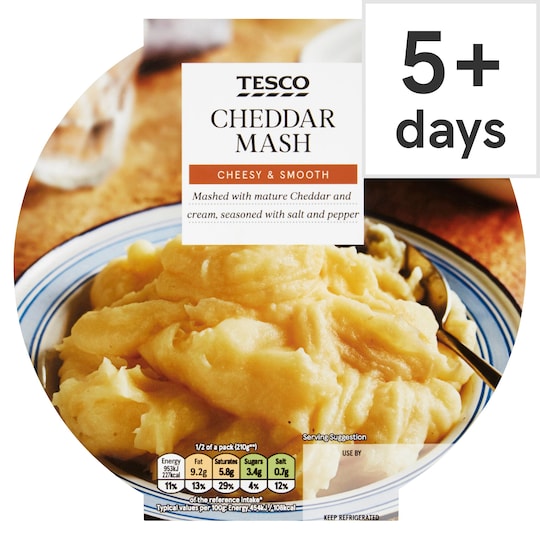 Tesco Cheddar Mash 450G Tesco Groceries
