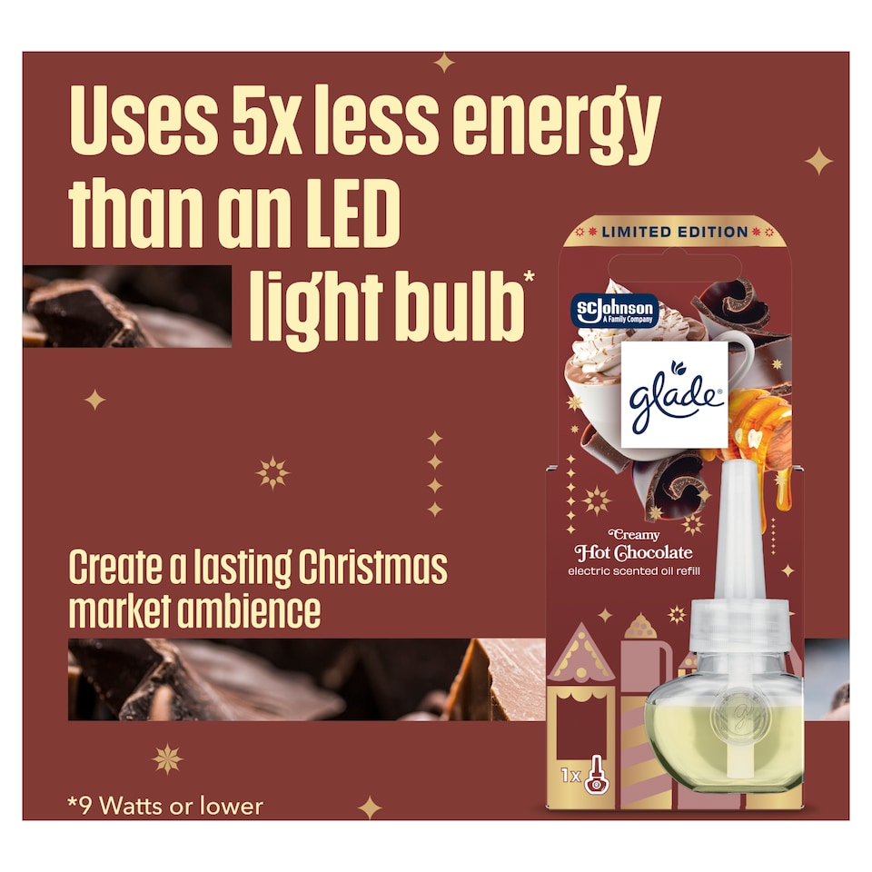 image 1 of Glade Electric Plug In Air Freshener Refill Festive Honey & Chocolate 20ml